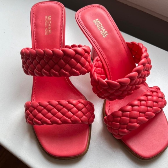 Michael Kors Shoes - Michael Kors Women's Pink Braided Sandals